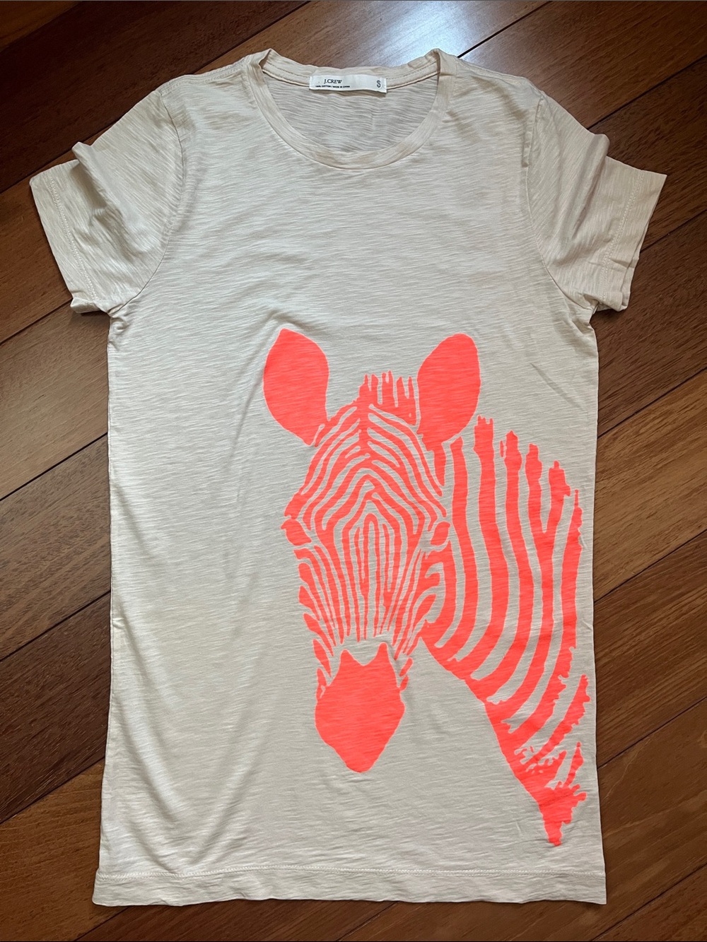 NWOT J. Crew Neon Zebra Tee